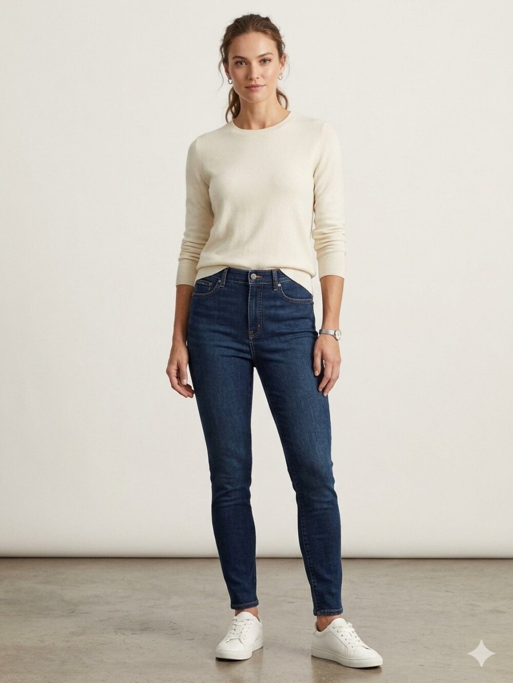 Lauren Ralph Lauren High Rise Skinny Dk Wash Jeans